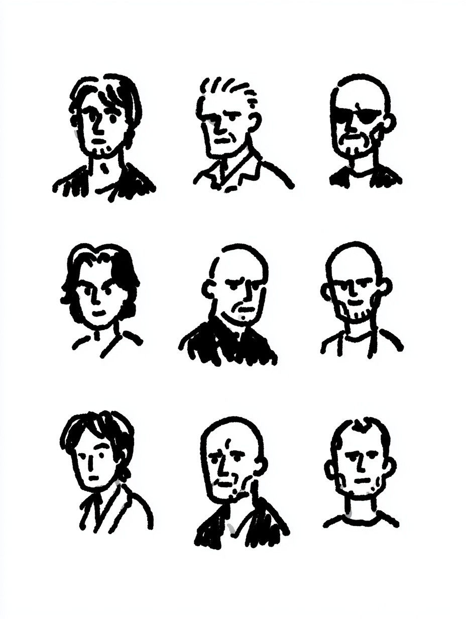 Un grupo de estrellas de acción, incluyendo a Sylvester Stallone, Arnold Schwarzenegger, Jason Statham, Keanu Reeves, Bruce Lee, Jackie Chan y Dwayne Johnson
