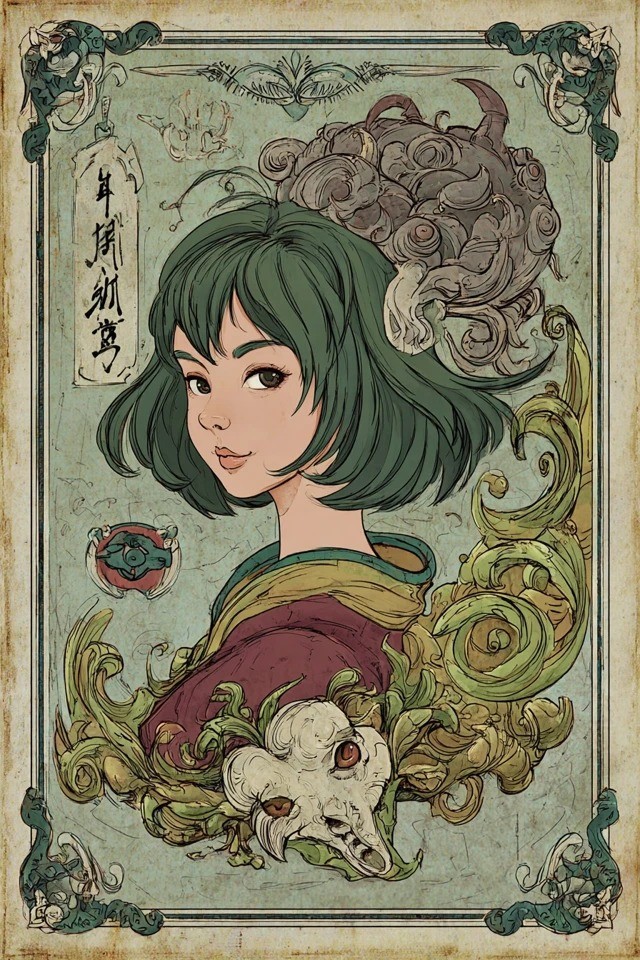 Vintage handgezeichnetes Tarot-Ästhetik-Design
