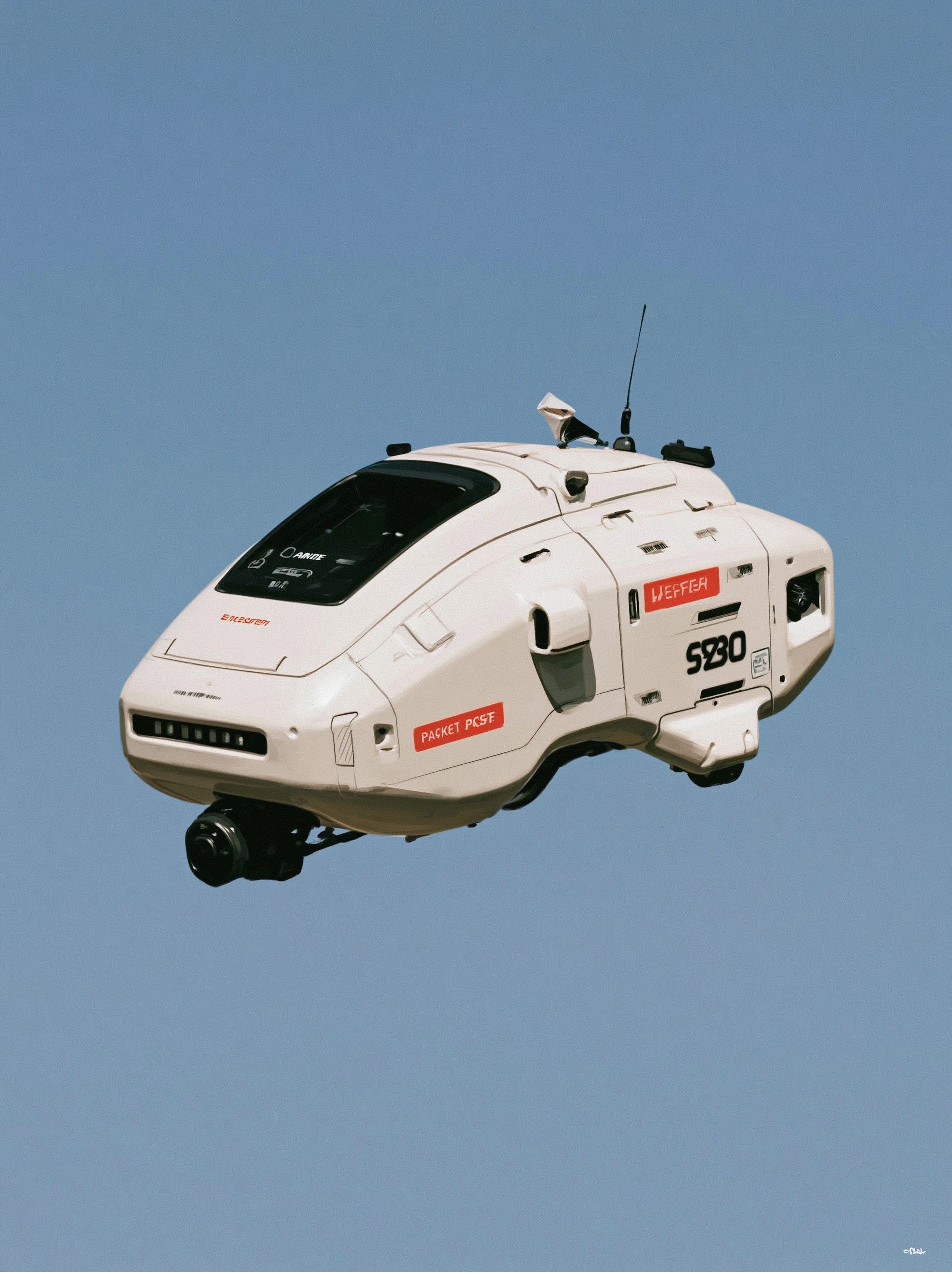Pequeno drone futurista