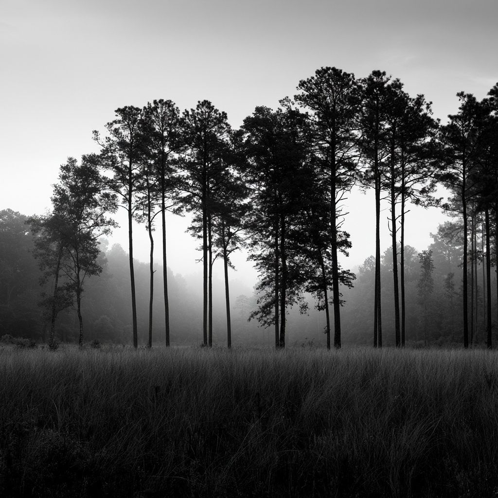 Black and white landscape photography in Georgia