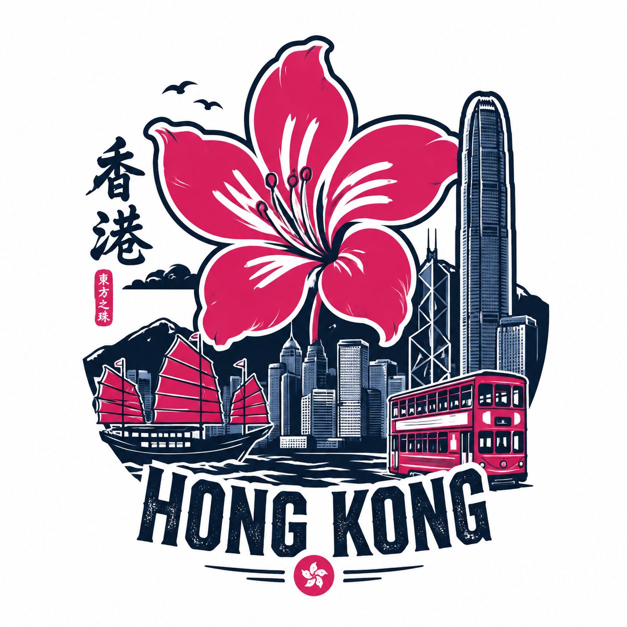香港紫荆花图案设计