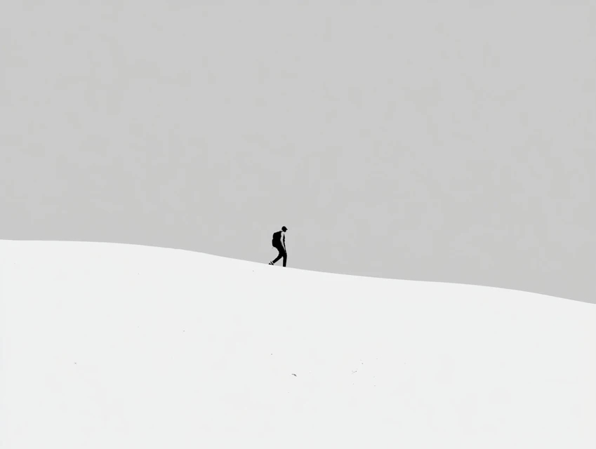 Eine minimalistische Schwarz-Weiß-Illustration des leeren Zustands