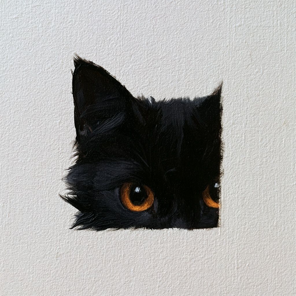 un petit chat noir