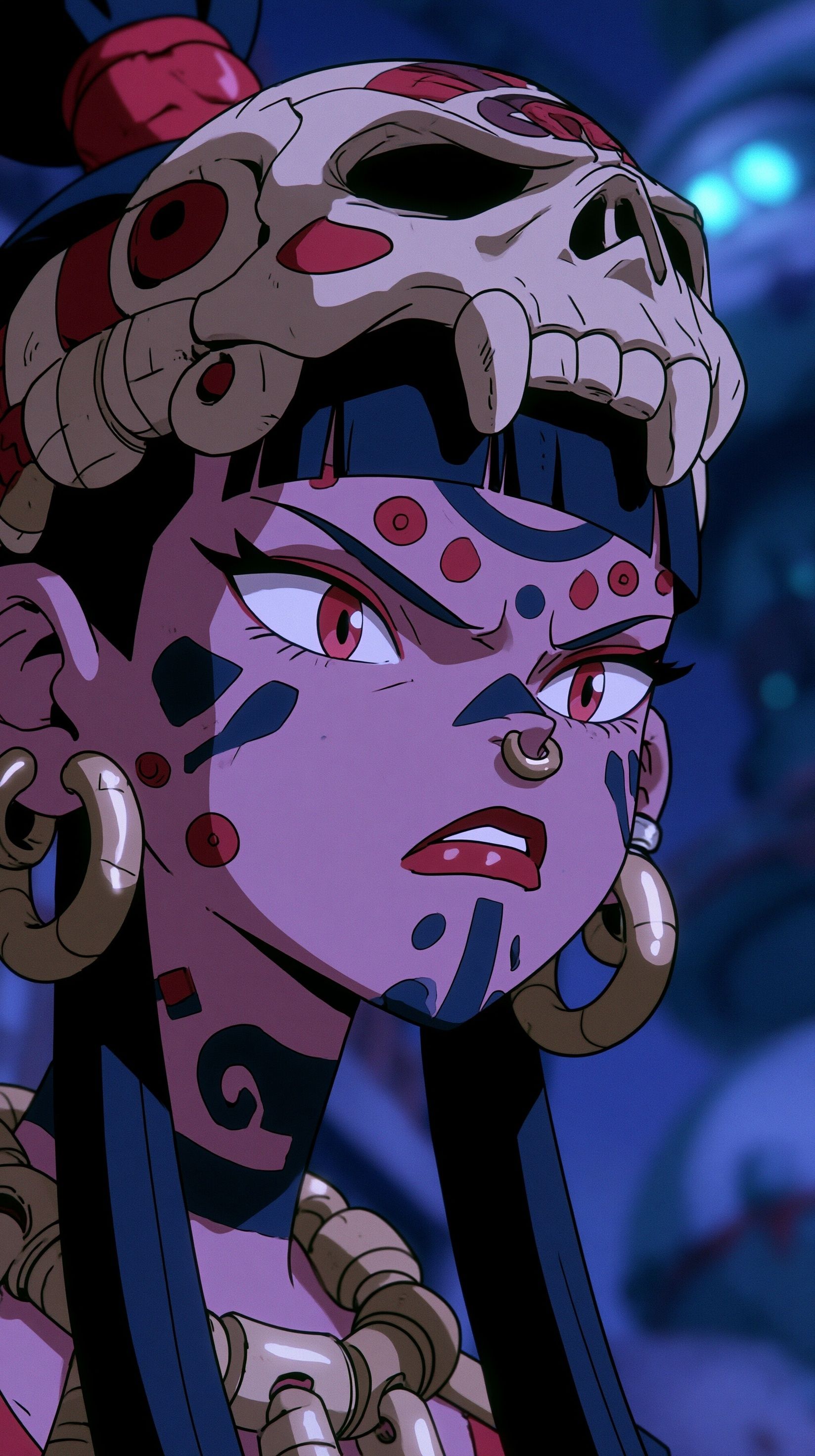 Cute cyberpunk Mayan girl