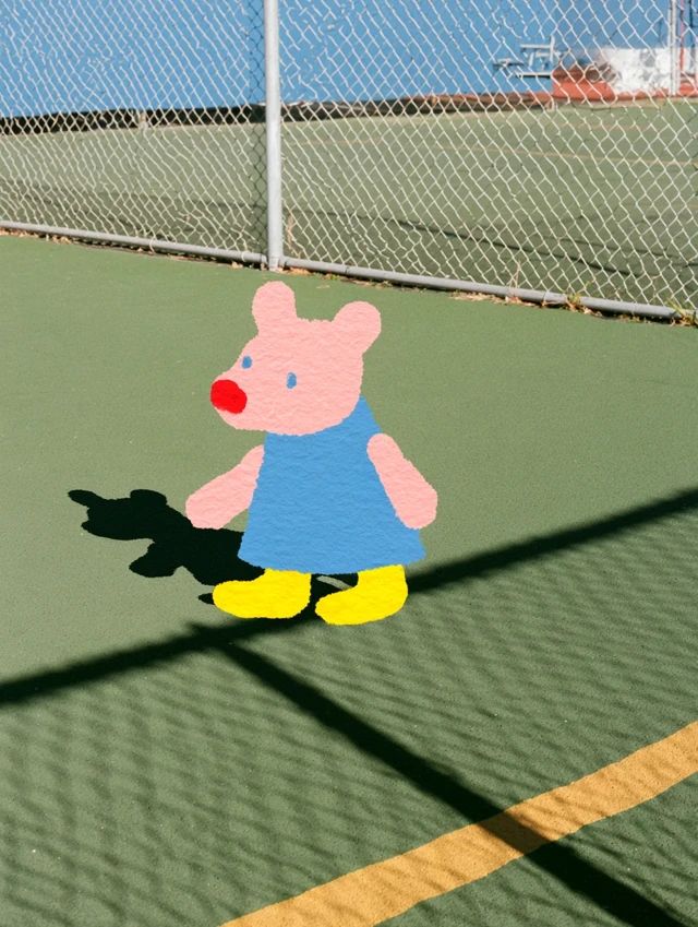 Illustrated characters integrated into real-life photography