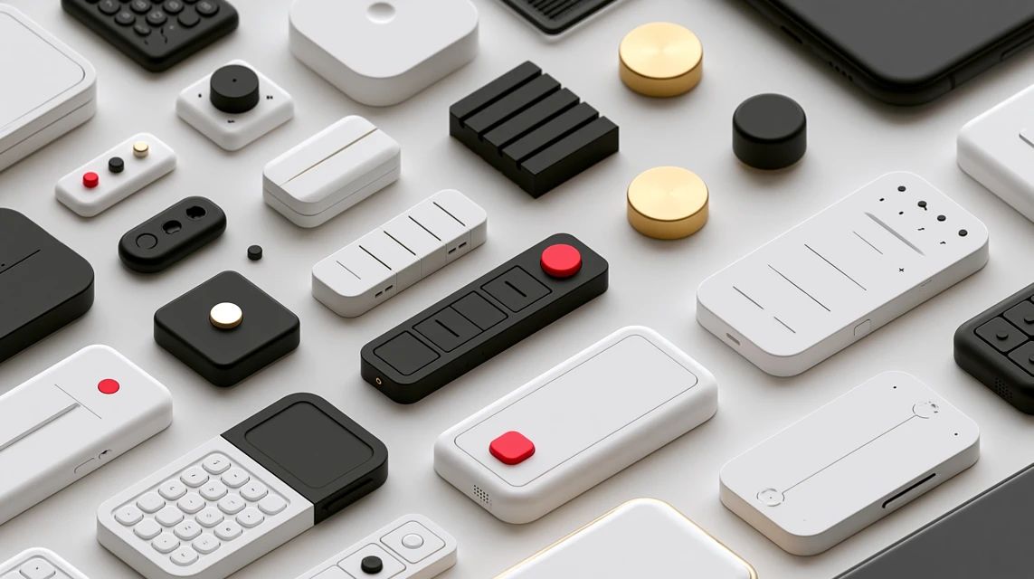 Interface minimalista com design sem bordas