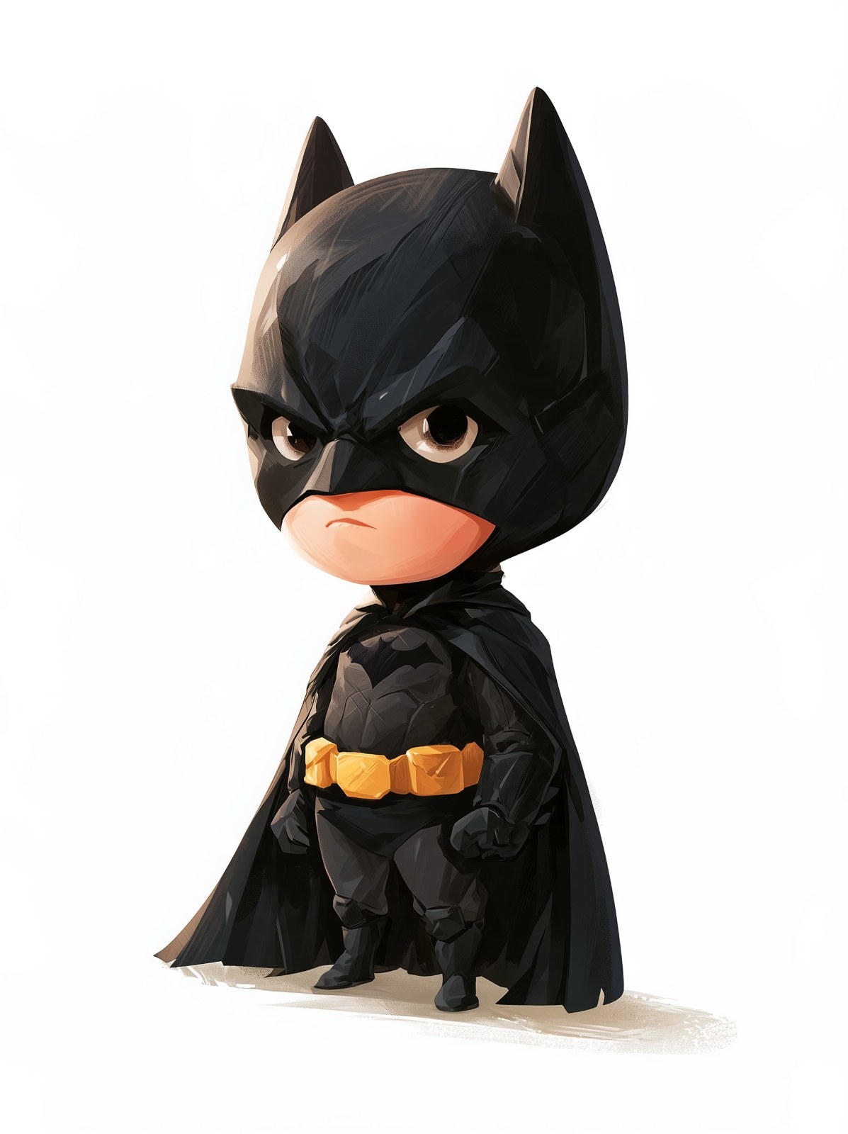 Esta es una obra de arte digital de Batman en versión chibi