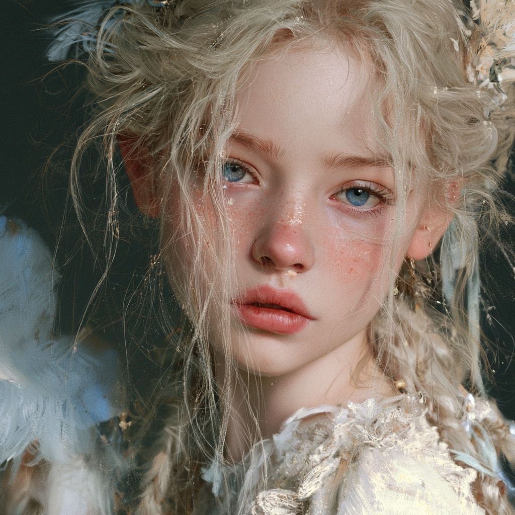 una niña en un hermoso jardín