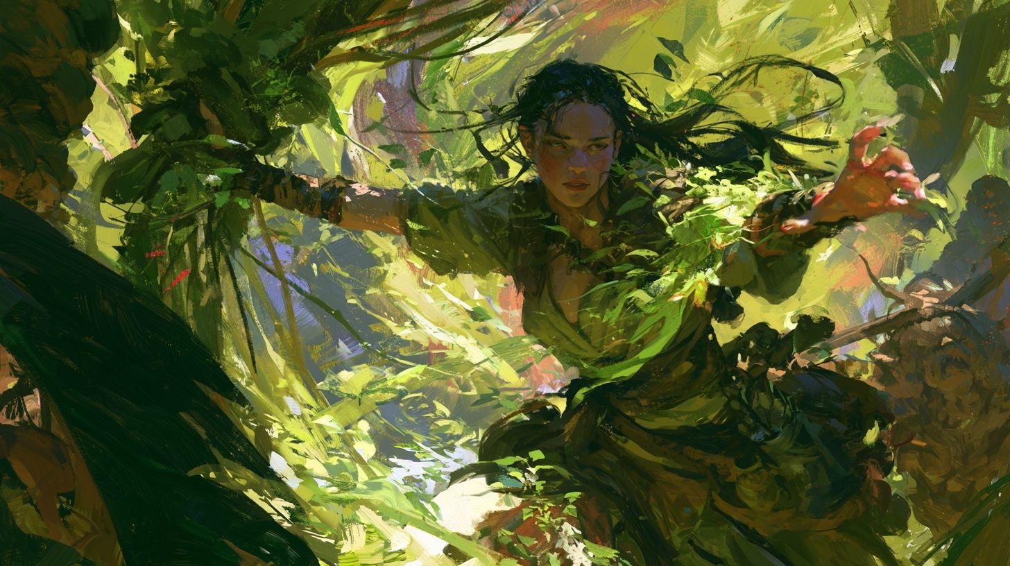Un ranger lance le sort de l'enchevêtrement