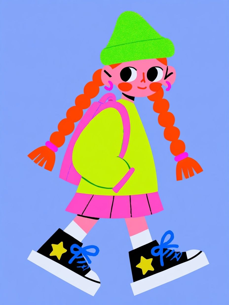 ajogen shared an illustration of a cute girl
