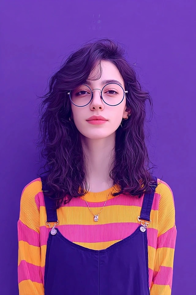 Vibrant retro-pop aesthetic