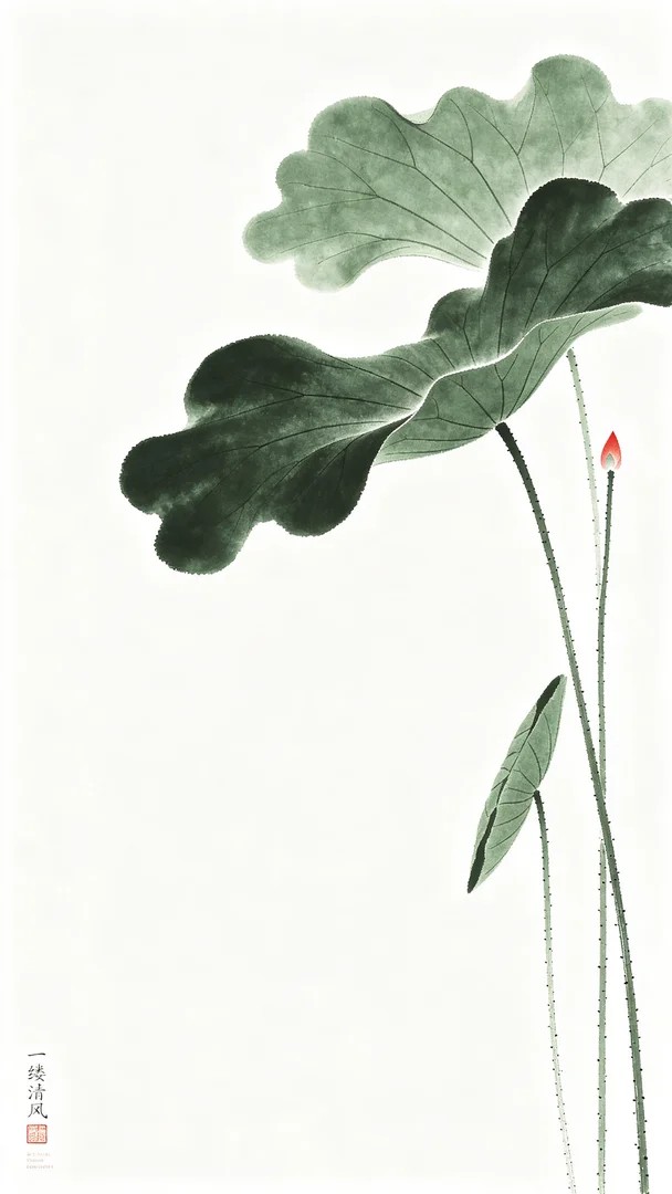 Kenya Hara's Japanese minimalist design featuring lotus leaves